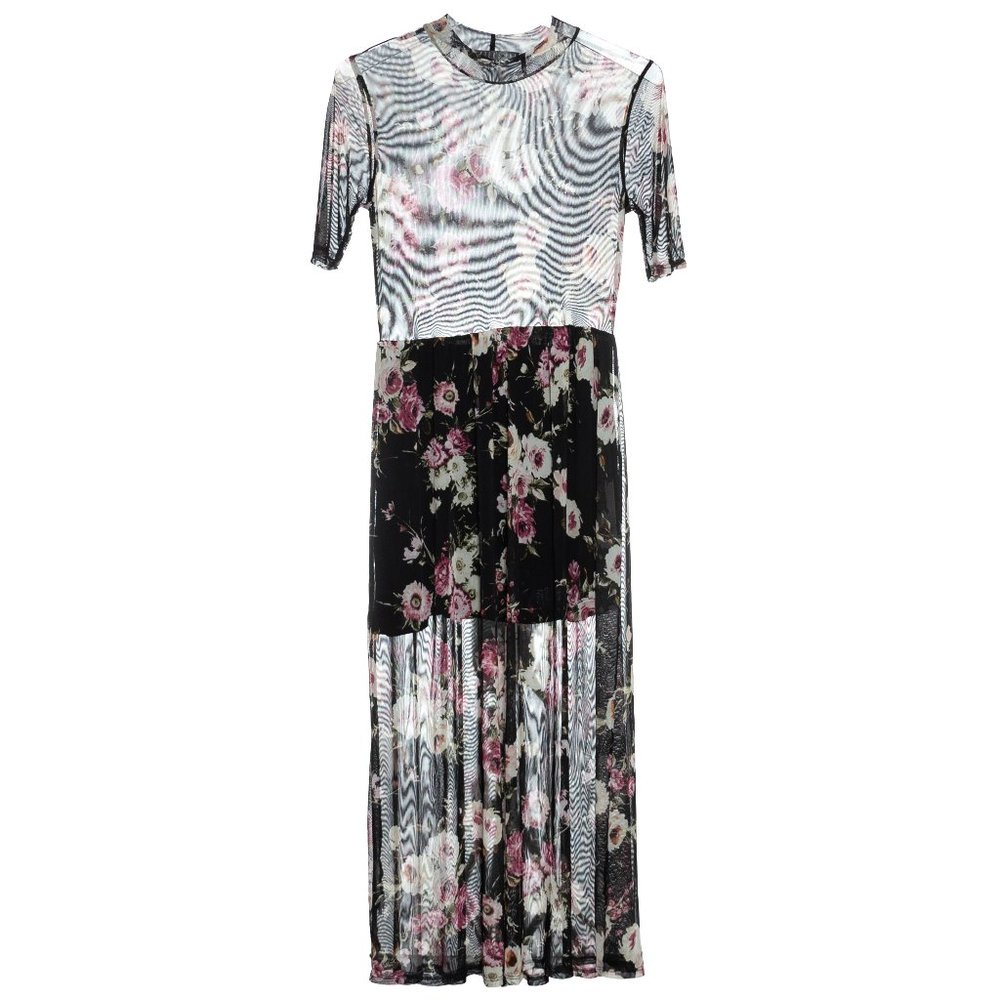 Potter's Pot Floral Mesh Midi Dress Size Medium